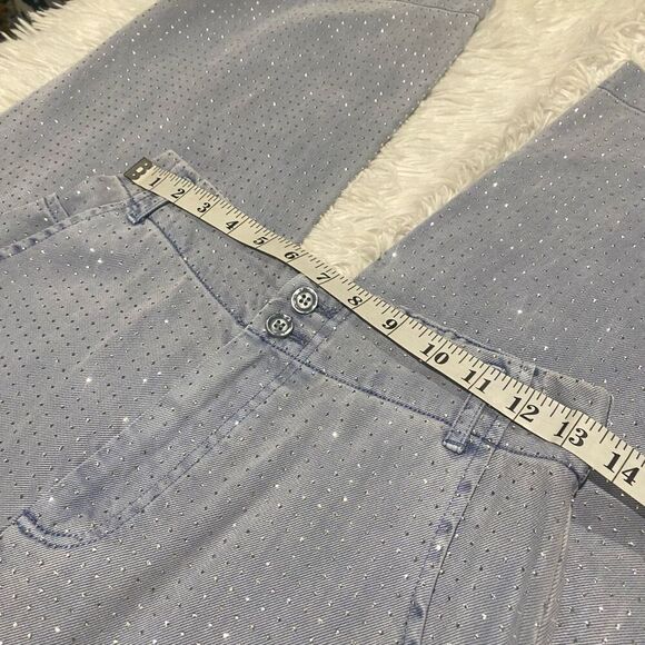 YFB Rhinestone Concert Ryker Wide Leg High Rise Jeans in Blue Small - Picture 4 of 9